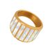 Seashell Textured Ring Titanium Steel Gold Plated Jewelry Beach Wedding Stackable Jewelry For Women_ipsvogv.com
