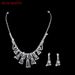 PERSONA BRIDE - Personalized Rhinestone Bridal Jewelry Set (Photography-Ready Necklace & Earrings)_ipsvogv.com