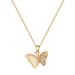 【 Titanium Steel 】 Necklace Earring Light Luxury Full Diamond Pink Butterfly Personalized Temperament Banqu Earrings_ipsvogv.com