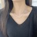 Geometric Broken Silver Square Necklace With Niche Design, Light Luxury And Versatile, Irregularly Cut Double-layer_ipsvogv.com
