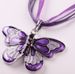 K600 Exaggerated Oil Drop Ribbon Colorful Butterfly Trendy Insect Pendant Short Necklace_ipsvogv.com