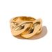 Heavy metal color preserving love ring copper plated with K real gold stacking fashion irregular texture retro ring_ipsvogv.com
