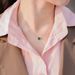 Women's Jewelry S925 Sterling Silver Square Emerald Colored Gemstone Necklace Niche Design Light Luxury Simple Single Diamond Clavicle Chain_ipsvogv.com