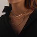 Hip-hop Geometric Exaggeration Multi-layer Necklace Women, Fashion Punk Popular Short Necklace Necklace_ipsvogv.com