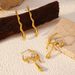 Women’s Jewelry Set Fashion High Grade Retro Earrings Stainless Steel Plated Gold Micro Inlaid Zircon Irregular Geometric Earrings_ipsvogv.com