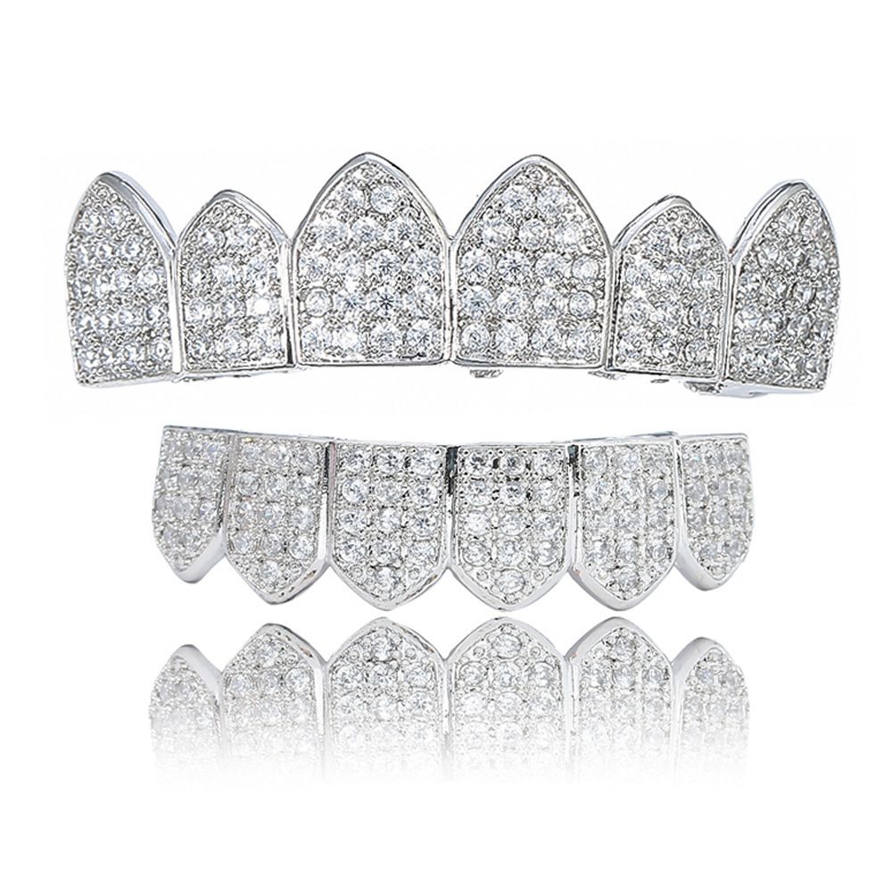 Body Jewelry S925 Silver Moissanite Braces Hip Hop Braces Vampire Fangs_ipsvogv.com