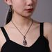 Rose Promise Pendant Sterling Silver Natural Gemstone Necklace Female Retro High End Jewelry New_ipsvogv.com
