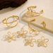Women’s Jewelry Set Fashion Flower Five Petal Flower Pearl 18k304 Stainless Steel Bracelet Earring Earring_ipsvogv.com