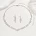 Women’s Jewelry Set Fashion Models Bridal Necklace Earrings Set Full Diamond Fashion Temperament Dress Accessories Jewelry Wholesale_ipsvogv.com