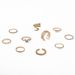 Hot Selling Wind Butterfly Pearl Inlaid Diamond Snake Chain Fried Dough Twists 10 Piece Set Index Finger Tail Ring_ipsvogv.com