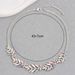 New colored leaf design necklace, women's personalized alloy pendant, long chain necklace accessory_ipsvogv.com