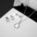 304 Stainless Steel Bear Earrings For Women Round Plaque Corrugated Bear Stainless Steel Necklace Jewelry_ipsvogv.com