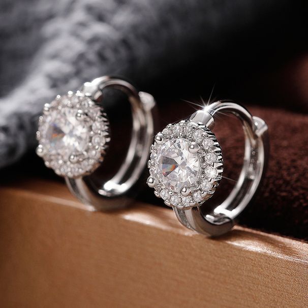 Cao Shi Micro Inlaid Zircon Full Diamond Ear Buckle Copper Crossing Gold Personalized INS Style Versatile Earrings_ipsvogv.com