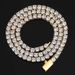 hot selling accessories spring buckle tennis chain zircon necklace hip hop jewelry full diamond men's necklace_ipsvogv.com