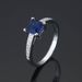 Jewelry Simple Four-Prong Square Zircon Princess Wedding Copper Ring_ipsvogv.com