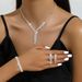 Fashion Light Luxury Temperament Clavicle Chain Autumn Winter Accessories Women's Sparkling Tassel Necklace Earrings_ipsvogv.com