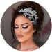 Handmade Headdresses, Bridal Wedding Dress Hair Accessories, Rhinestone Pearl Hair Comb Performance Accessories_ipsvogv.com