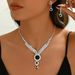 2025 Personalized Jewelry Women's Wedding Bride Accessories Necklace Earrings Exaggerated Chain Set_ipsvogv.com