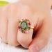 Cao Shi's Luxury Escape Forest Princess Emerald Square Elegant Secret Garden Ring_ipsvogv.com