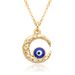 Women’s Jewelry Set Fashion Electroplated Brass Moon And Star Necklace Bohemian Zircon Niche Micro Inlaid Cast Clavicle Necklace_ipsvogv.com