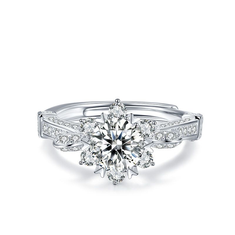 Mosan One Gram S Sterling Silver Women's Wedding Ring With Opening Design, Unique Engraving For Valentine's Day Gift_ipsvogv.com