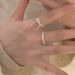 Silver Bow Line Female Xia Ins, Simple And Cool Style, Internet Celebrity, Index Finger Ring, Adjustable Opening Ring_ipsvogv.com