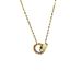 Titanium Steel Colorless Roman Digital Double Ring Necklace Women's Gold Pendant Light Luxury Collarbone Chain Simple_ipsvogv.com