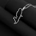 Simple stainless steel French Martinique map necklace geometric titanium steel pendant necklace jewelry_ipsvogv.com