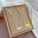 Full Body 【 Titanium Steel 】 Minimalist Style English Love Furnace Genuine Gold Necklace For Women's Ins Mesh Red 【 】_ipsvogv.com