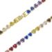 Women's Jewelry Heart Shaped Colored Zircon Tennis Chain Bracelet Popular Hip Hop Jewelry_ipsvogv.com