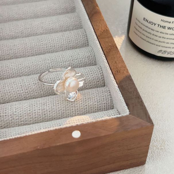 Hengheng S Pure Silver Four Leaf Clover Pearl Women's Fashion Temperament, Heavy Industry Ring, High-end Feeling, 2025_ipsvogv.com