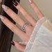 Luxurious Exquisite Four-star Pearl Zircon Double-layer Ring, Personalized And Niche Design, Index Finger Ring_ipsvogv.com