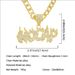 Hip Hop Cool Full Diamond Men's Necklace Flame Letter Pendant Nightclub Rap Singer Cuban Chain Accessories_ipsvogv.com