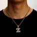 New 26 Letter English Pendant With Copper Inlaid Zircon, Fashionable And Versatile Jewelry Necklace_ipsvogv.com