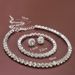 Three piece set of trendy accessories, necklaces, women's versatile slim style wedding dresses with live streaming_ipsvogv.com