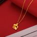 Store Same Style Gilded Ribbon Pendant Vietnam Sand Design Sense Ancient Gold Five-Pointed Star Necklace_ipsvogv.com