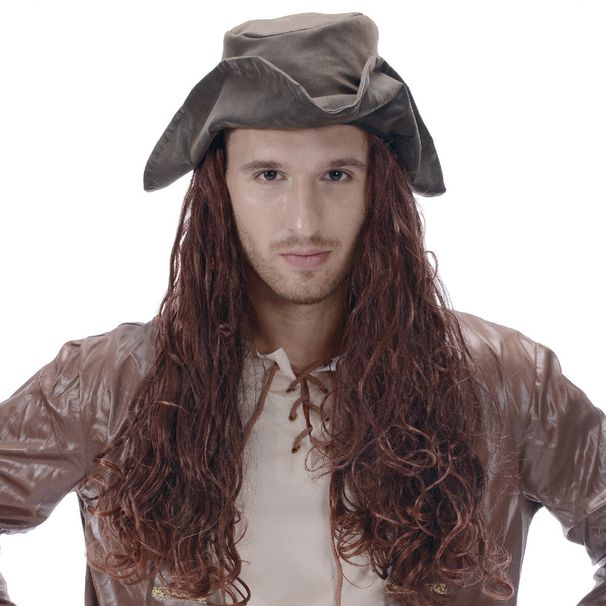 Halloween Christmas performance cos princess brown hair braided long curly hair_ipsvogv.com