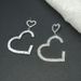 Jewelry Rhinestone Multi-row Heart-shaped earrings Irregular Size Peach Heart Diamond earrings earrings_ipsvogv.com