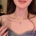 Titanium Steel Non-Fading Korean Style Ribbon Bowknot Necklace Pendant Summer High-End Clavicle Chain Light Luxury Sweet Versatile_ipsvogv.com