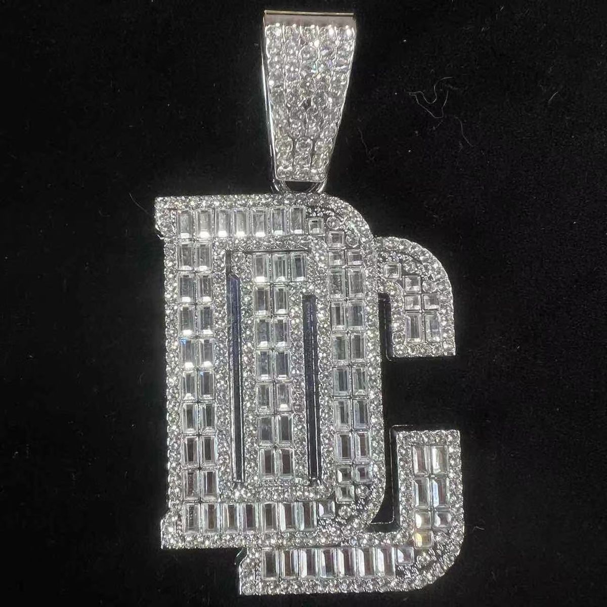 Hip Hop Brand Pendant Alloy Rhinestone Personality Rapper Necklace Trendy Jewelry_ipsvogv.com