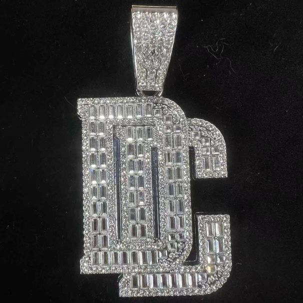 Hip Hop Brand Pendant Alloy Rhinestone Personality Rapper Necklace Trendy Jewelry_ipsvogv.com