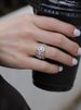 Exquisite Lace Zircon Hollowed Out Ring, Female Niche Design, High-end, Light Luxury Temperament, Index Finger Ring_ipsvogv.com