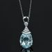 Clara Blue Treasure Pendant With Women's Diamonds, Colorful Necklace, Valentine's Day Gift Jewelry_ipsvogv.com