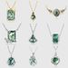 specialize In Natural Water Grass Agate Necklace Set S925 Silver Green Moss Stone Clavicle Chain Customization_ipsvogv.com