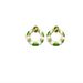 New exaggerated drop glazed earrings with circular contrasting color design, high-end and niche ear accessories_ipsvogv.com
