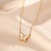 Internet Celebrity Titanium Steel Necklace With Feminine Temperament, Fashionable Shell Butterfly Pendant, High-end_ipsvogv.com