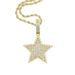 Men's Jewelry Hip Hop New Five Pointed Star Pendant Copper Inlaid Zircon Full Diamond Pendant Necklace Fashion Trend_ipsvogv.com
