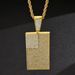 American hip-hop men's with personalized square pendant and diamond inlay design, Cuban chain internet red necklace_ipsvogv.com