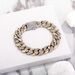New 9mm 14mm Domineering Hip Hop Men's Cuban Bracelet Trendy Personality Spring Buckle Chain_ipsvogv.com