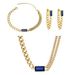 Fashion simple zircon double chain stacking necklace for women square all match light luxury fashion jewelry set_ipsvogv.com
